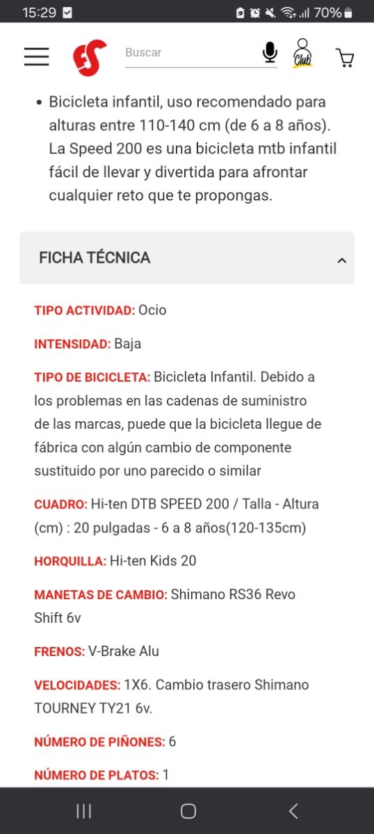 Bicicleta infantil