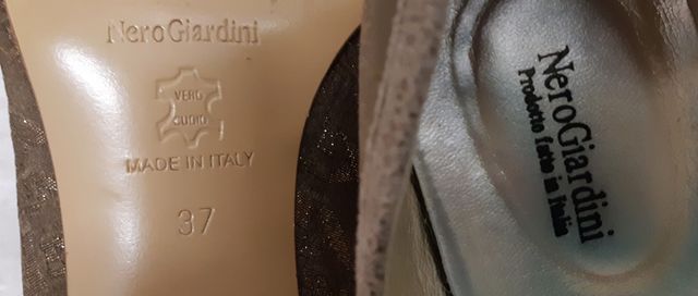 Scarpe n. 37 decollete bronzo Nero Giardini