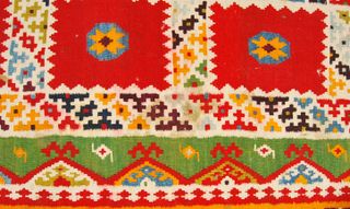 ANTICO Kilim Shiraz Colore Rosso Ruggine In Lana
