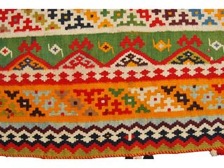 ANTICO Kilim Shiraz Colore Rosso Ruggine In Lana