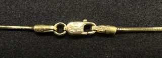 Cadena Serpiente de oro de 18k, 5.08gr, 45cms.