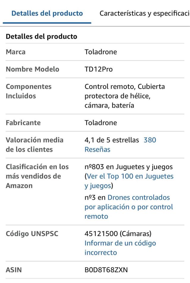 Dron con camara