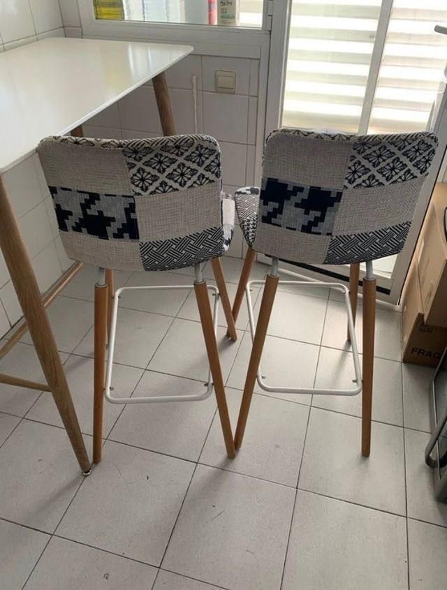 2 Taburetes cocina bar sillas altas