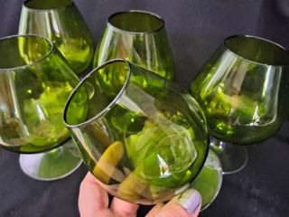 5 copas copón de balón verde 390ml