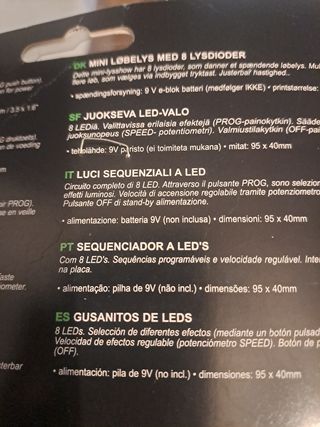 SCHEDA LUCI SCORREVOLI 8 LED