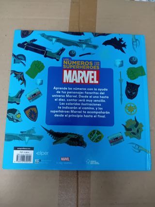 Libro los números con los superheroes marvel 