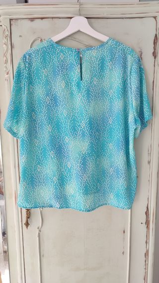 Blusa Turquesa Estampada
