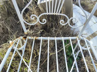 4 Sillas metal antiguas