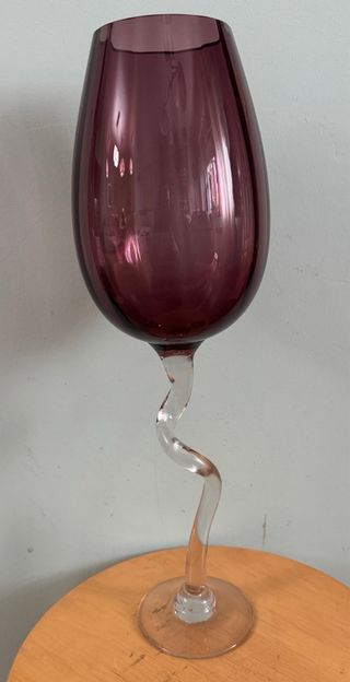 Jarron en forma de copa de cristal