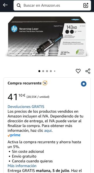 Impresora Laser Jet 1001nw