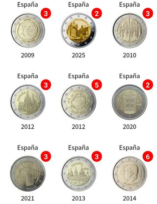 Monedas 2 euros conmemorativas