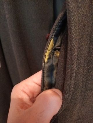 Abrigo vintage de lana de cordero. Caramelo )