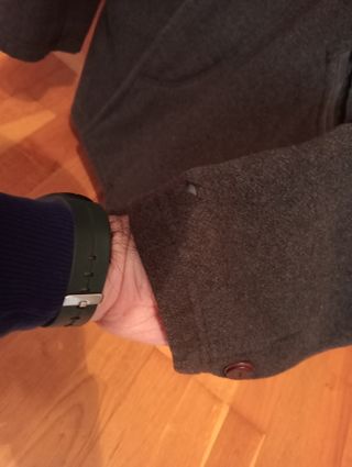 Abrigo vintage de lana de cordero. Caramelo )