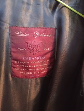 Abrigo vintage de lana de cordero. Caramelo )