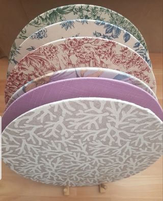 6 fundas bajoplatos coral naranja