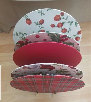 6 fundas bajoplatos coral naranja