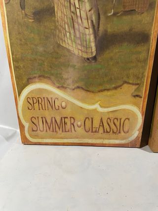 PAREJA DE CUADROS RETRO GOLF Y FUTBOL