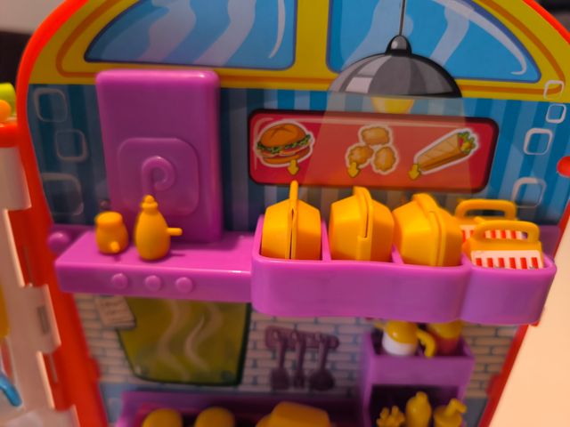 Hamburguesería, coche, remolque, Hospital Pinypon