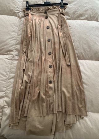 Falda larga de zara 
