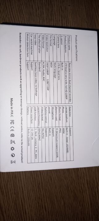 Dashcam Camara vigilancia coche.