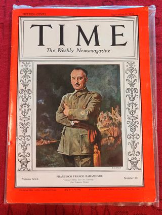 Revista Time Francisco Franco de 6-Septiembre-1937