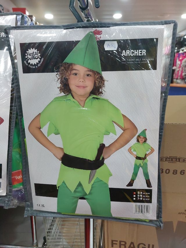 Disfraz de Petter Pan 3-4