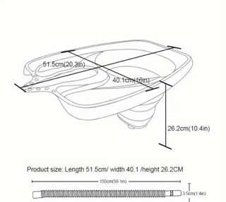 Lavabo portátil plegable peluquería 