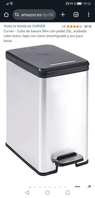 Cubo de basura curver 25 litros