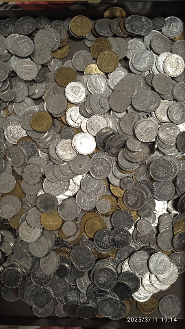 Monedas una peseta Juan Carlos I