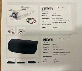 Airbag copi Porsche 