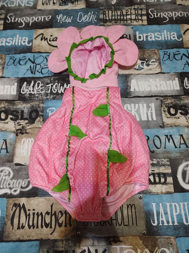 Costume carnevale neonata fiore