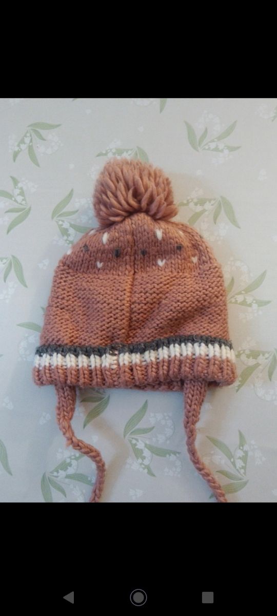 Cappello invernale ZARA in lana per bambino-bambina con orsetto
