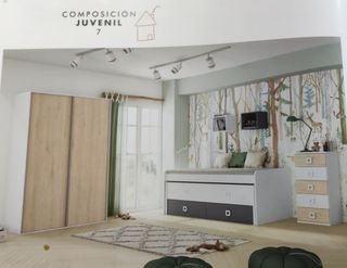 Composición de dormitorios juveniles