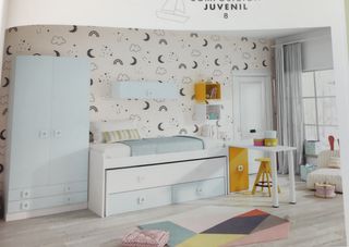 Composición de dormitorios juveniles