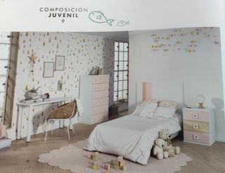 Composición de dormitorios juveniles