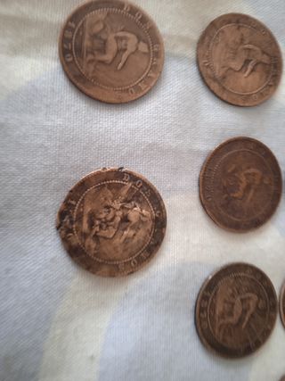 Monedas de 1 céntimo 1870