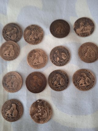 Monedas de 1 céntimo 1870