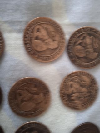 Monedas de 1 céntimo 1870