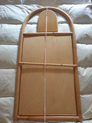 Espejo bambú y mimbre