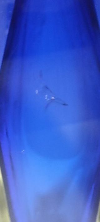 Murano cm 31 blu. giallo e bianco