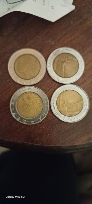 MONEDA 500liras año 1982-2001 Italia