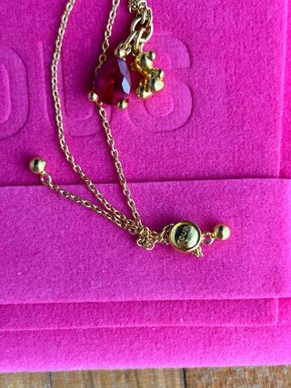 Pulsera cadena de Tous Bold Bear de oro con rubí