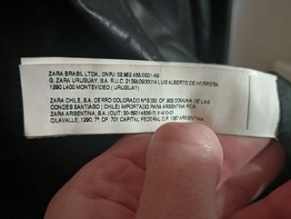 Americana de piel. Zara. Talla M.