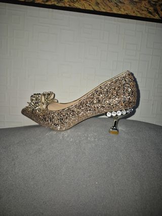 N41 Zapatos con diamantes de imitación 
