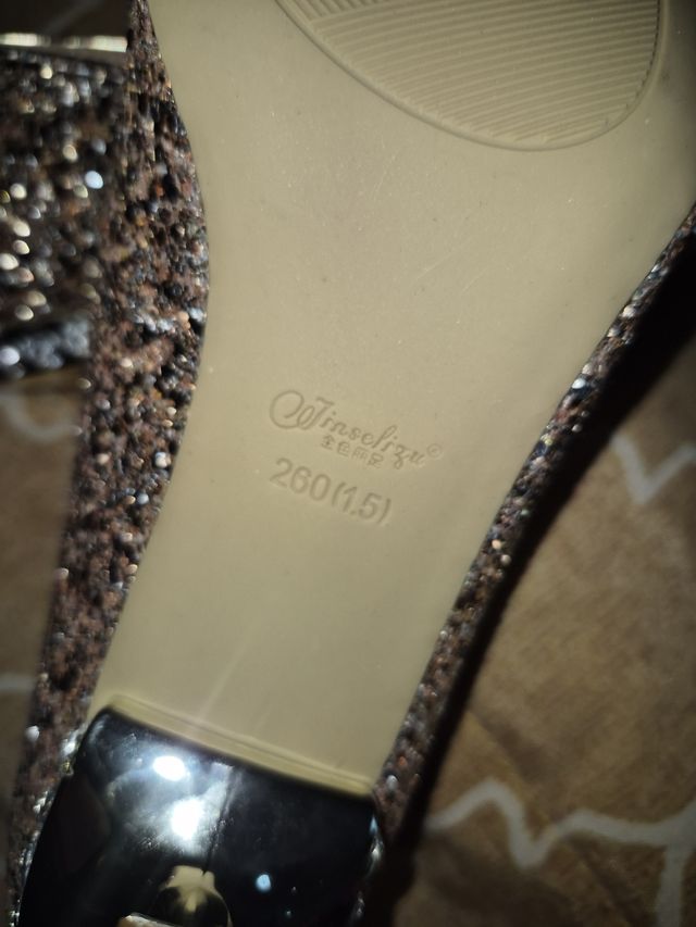 N41 Zapatos con diamantes de imitación