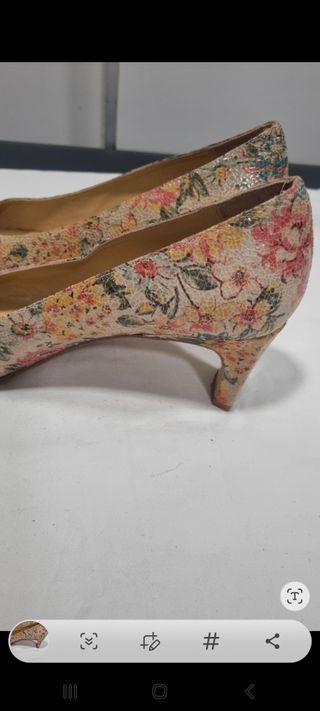 Zapatos piel tacón, sin estrenar