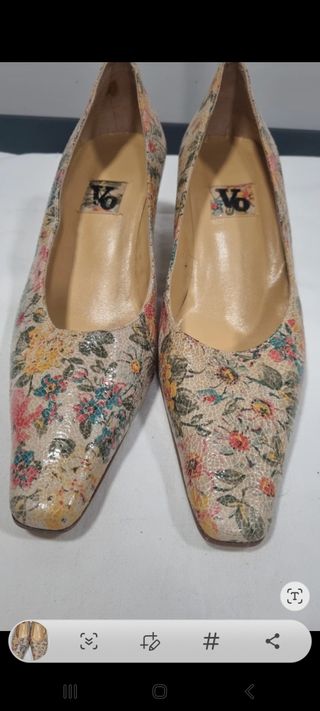 Zapatos piel tacón, sin estrenar