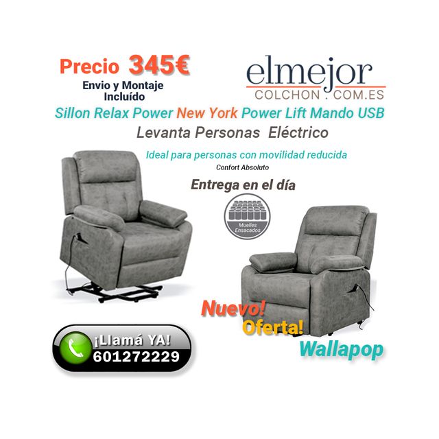 Sillon Relax PowerLift Eléctrico Nuevo Oferta Envi