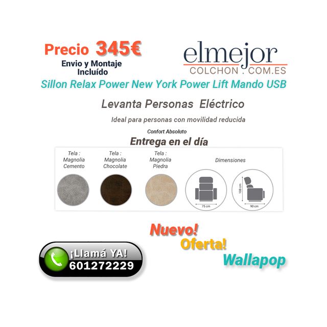 Sillon Relax PowerLift Eléctrico Nuevo Oferta Envi