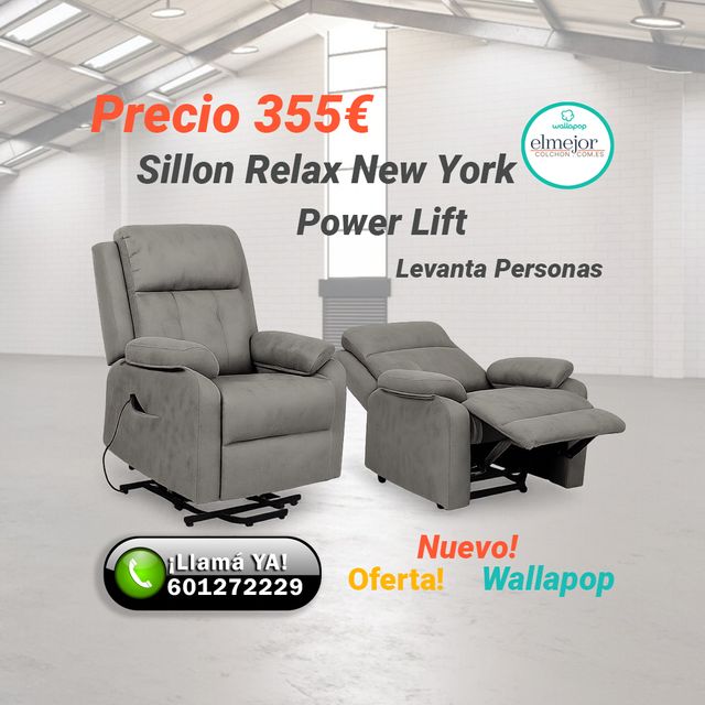 Sillon Relax Power Lift USB con Muelles Ensacados